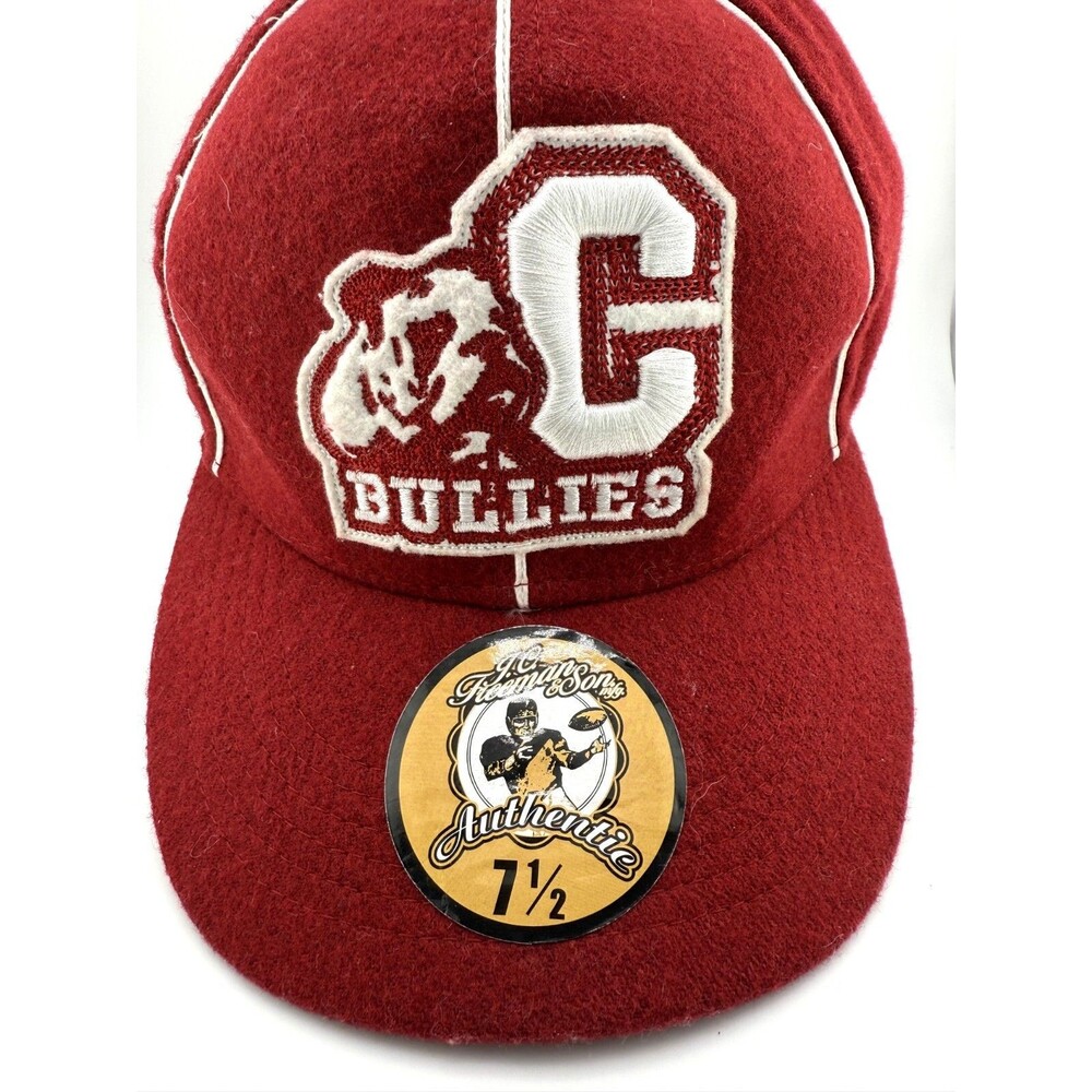 Vintage Carolina Bullies Fitted Hat JC Freeman & Son Authentic Wool 7.5